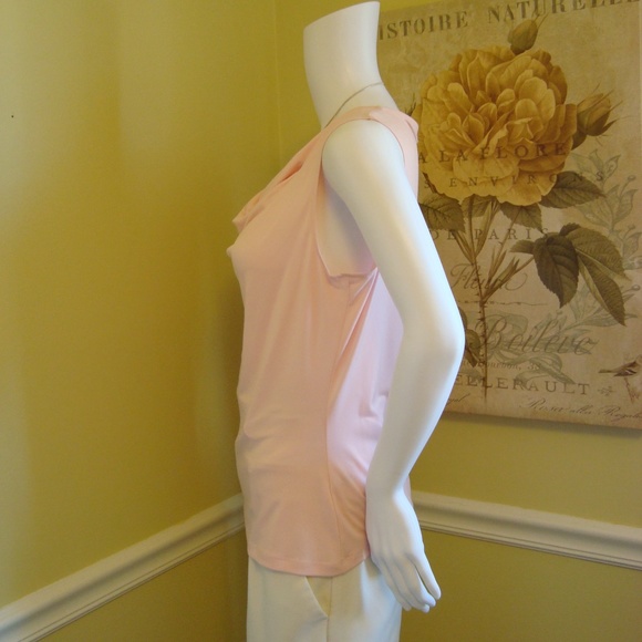 Calvin Klein Sleeveless Blouse in Baby Pink - Picture 2 of 5